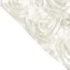 8ftx8ft Ivory Satin Rosette Photo Booth Event Curtain Drapes, Backdrop Window Panel