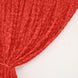 8ftx8ft Red Satin Rosette Event Curtain Drapes, Backdrop Event Panel