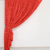 8ftx8ft Red Satin Rosette Photo Booth Event Curtain Drapes, Backdrop Window Panel