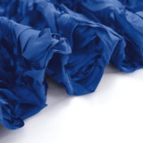 8ftx8ft Royal Blue Satin Rosette Photo Booth Event Curtain Drapes, Backdrop Window Panel