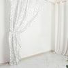 8ftx8ft White Satin Rosette Photo Booth Event Curtain Drapes, Backdrop Window Panel