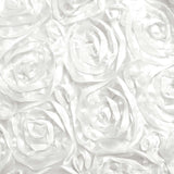 8ftx8ft White Satin Rosette Event Curtain Drapes, Backdrop Event Panel#whtbkgd