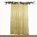8ftx8ft Gold Geometric Sequin Event Curtain Drapes with Satin Backing, Seamless Opaque Sparkly