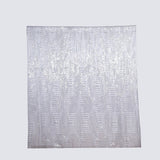 8ftx8ft Silver Geometric Sequin Event Curtain Drapes with Satin Backing, Seamless Opaque Sparkly