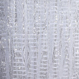 8ftx8ft Silver Geometric Diamond Glitz Sequin Curtain Panel with Satin Backing, Seamless#whtbkgd