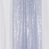 2 Pack Dusty Blue Sequin Event Curtain Drapes with Rod Pockets, Seamless Backdrop#whtbkgd