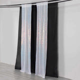 2 Pack Iridescent Blue Sequin Event Curtain Drapes with Rod Pockets