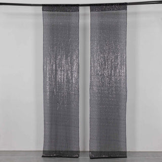 Add a Touch of Glamour with Black Sequin Mesh Backdrop Drapery Panels