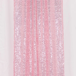 Glamorous and Practical Pink Sequin Mesh Curtains