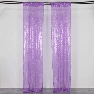 Elevate Your Event Decor with Purple Sequin Mesh Backdrop Drapery Panels