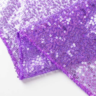 Create Unforgettable Memories with our Purple Sequin Mesh Backdrop Drapery Panels