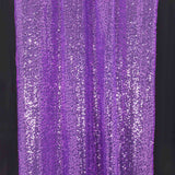 2 Pack Purple Sequin Event Curtain Drapes with Rod Pockets, Seamless Backdrop Event Panels#whtbkgd