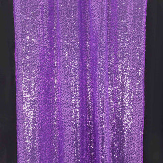 Make a Statement with Purple Sequin Mesh Backdrop Drapery Panels