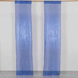 2 Pack Royal Blue Sequin Event Curtain Drapes with Rod Pockets, Seamless Backdrop