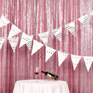 Transform Your Event with the 8ftx8ft Pink Sequin Event Background Drape