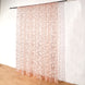 8ftx8ft Rose Gold Embroider Sequin Backdrop Curtain, Sparkly Sheer Drapery Panel With Embroidery Lea