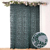 Elevate Your Event with the 8ftx8ft Hunter Emerald Green Embroider Sequin Backdrop Curtain