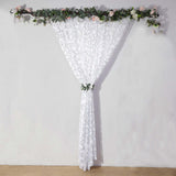 8ftx8ft Silver Embroider Sequin Event Curtain Drapes, Sparkly Sheer Backdrop Event Panel