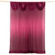 10ftx10ft Burgundy Double Drape Pleated Satin Event Curtain Drapes, Glossy Photo Backdrop Event
