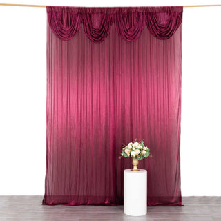 Enhance Your Event with the Luxurious Burgundy Drapery Panel