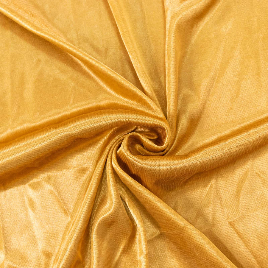 10ftx10ft Gold Double Drape Pleated Satin Event Curtain Drapes, Glossy Photo Backdrop Event#whtbkgd