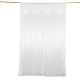 10ftx10ft White Double Drape Pleated Satin Event Curtain Drapes, Glossy Photo Backdrop Event Panel