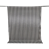 Black White Striped Satin Backdrop Curtain Drapery, Glossy Event Photography Background Room Divider