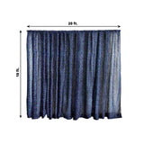 20ftx10ft Navy Blue Metallic Shimmer Tinsel Event Curtain Drapes, Backdrop Event Panel