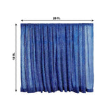 20ftx10ft Royal Blue Metallic Shimmer Tinsel Event Background Drapery Panel, Photo Backdrop Curtain