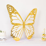 3ft White Gold Large Butterfly Backdrop Party Prop with Wood Backing