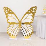 3ft White Gold Large Butterfly Backdrop Party Prop with Wood Backing