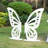 4ft White Wooden Butterfly Wings Photo Background Party Prop, Large Self-Standing Butterfly Backdrop