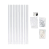 8 Pack Clear Acrylic Ceiling Drape Tubes with Position Fastening Pins and Connectors - 24inch