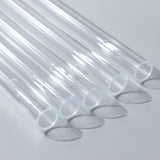 8 Pack Clear Acrylic Ceiling Drape Tubes with Position Fastening Pins and Connectors - 24inch