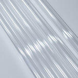 8 Pack Clear Acrylic Ceiling Drape Tubes with Position Fastening Pins and Connectors - 24inch