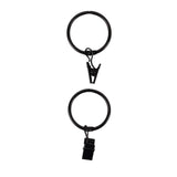 50 Pack Black Metal Openable Curtain Clip Rings, Heavy Duty Rustproof Drapery Backdrop Clips#whtbkgd