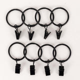 50 Pack Black Metal Openable Curtain Clip Rings, Heavy Duty Rustproof Drapery Backdrop Clips