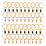 50 Pack Gold Metal Openable Curtain Clip Rings, Heavy Duty Rustproof Drapery Backdrop Clips