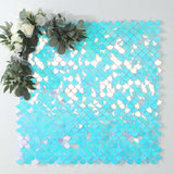 24sq.ft Shiny Iridescent Blue Sequin Shimmer Wall Photo Backdrop Mermaid Scales Pattern