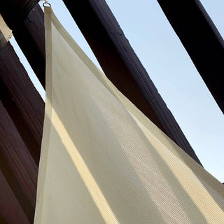 Stay Cool and Stylish with the Ivory Triangular UV Block Sun Shade Sail