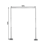 Adjustable backdrop support stand, 10 ft wide and 12 ft high.