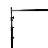 Black Heavy Duty Metal DIY Adjustable Backdrop Stand with Flat Steel Bases