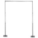 Black Heavy Duty Metal DIY Adjustable Backdrop Stand with Flat Steel Bases