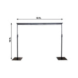 10ft DIY Triple Cross Bars & Mounting Brackets For Backdrop Stands