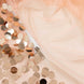 7.5ft Sparkly Rose Gold Big Payette Sequin Single Sided Wedding Arch Cover for Round
