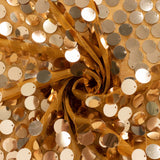 7.5ft Sparkly Gold Big Payette Sequin Single Sided Wedding Arch Cover for Round Backdrop#whtbkgd