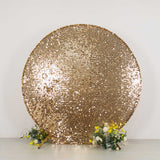 7.5ft Sparkly Gold Big Payette Sequin Single Sided Wedding Arch Cover for Round Backdrop