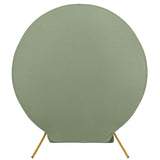 Dusty Sage Green Round Spandex Fit Party Backdrop Stand Cover