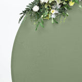 Dusty Sage Green Round Spandex Fit Party Backdrop Stand Cover