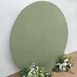 Dusty Sage Green Round Spandex Fit Party Backdrop Stand Cover